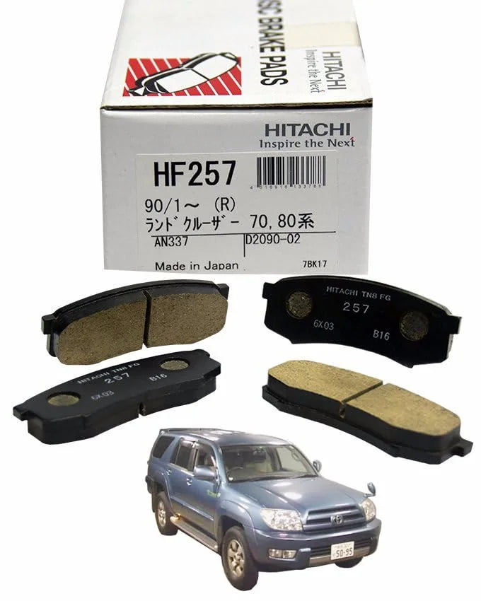 Hitachi Brake Pads HF257 Prado Fortuner Rear