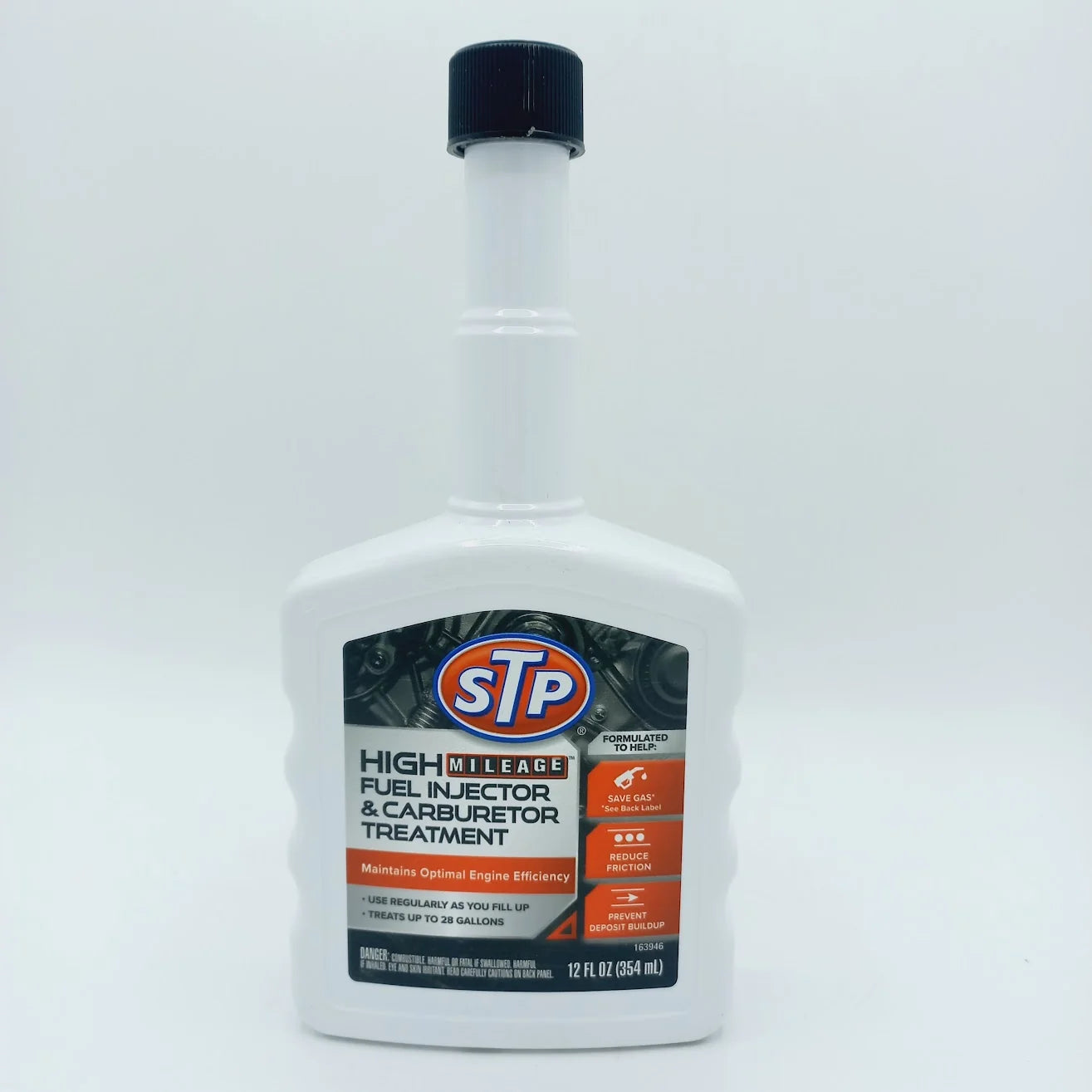 STP HIGH MILEAGE FUEL INJECTOR 354ML WHITE